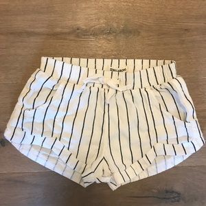 girls billabong stripped shorts